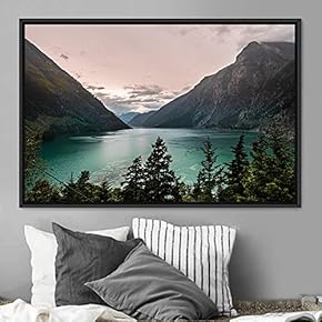 signwin Framed Canvas Wall Art Calming Waters Aerial...