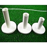 White Color Golf Rubber Tee, 3 Pieces Different Sizes Packed. 75mm,65mm,54mm.