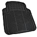 MotorTrend MT-754-BK Heavy Duty Rubber Floor Mats - Odorless - All Weather Protection - Semi Custom Fit (Matte Black) 4 Pack