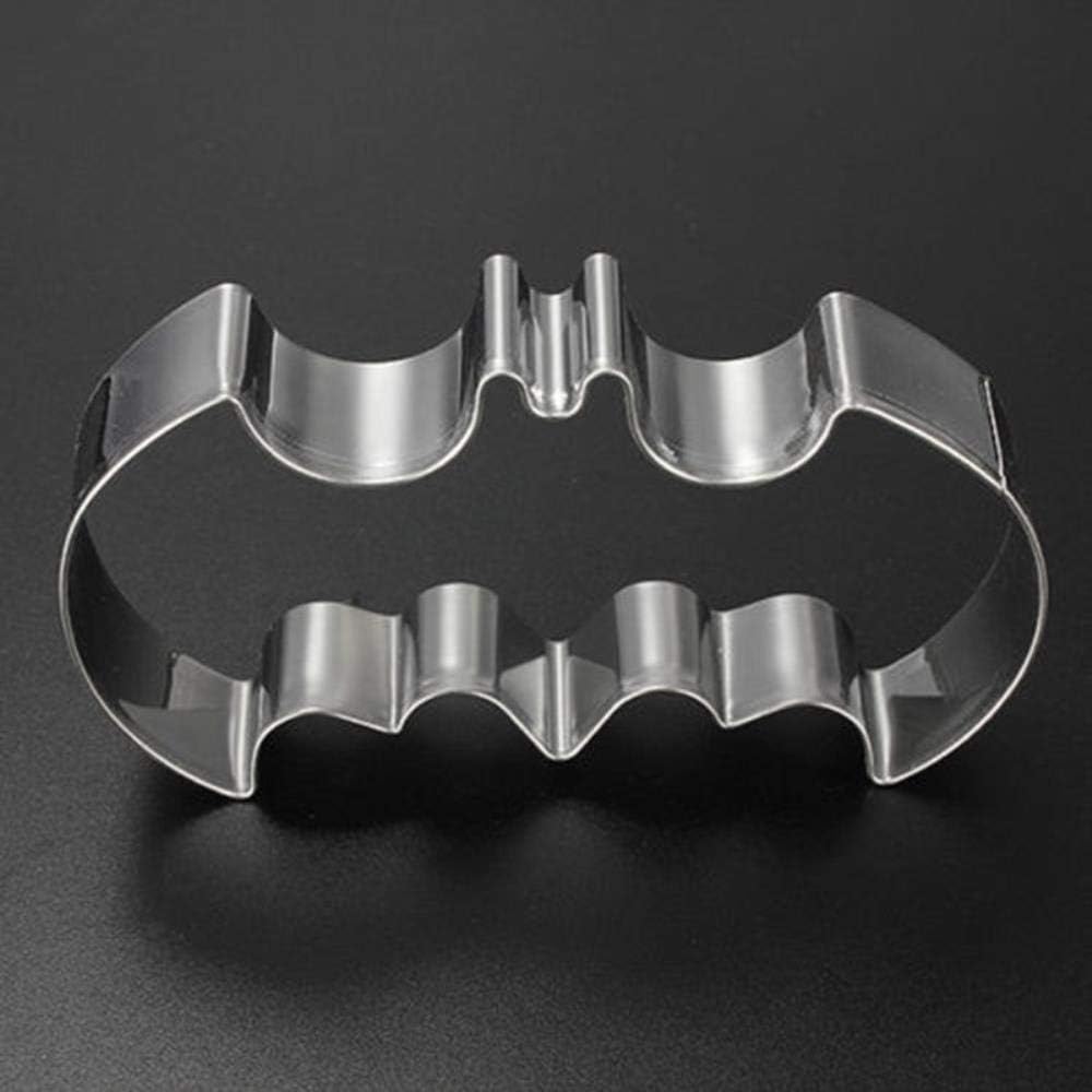 LSY Stainless Steel 3D Batman Cookie Cutter Batman Film Theme Mousse Ring Biscuit Embossing Mould Cake Mould Baking Pastry Tool in Cake Molds,A