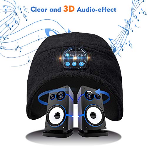 image for EastPin Bluetooth Beanie, Bluetooth Hat, Gifts for Men Wireless Headph
