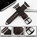 MAIKES Compatible with Apple Watch Strap 42mm 38mm 40mm 44mm 4 Colors Oil Wax Leather Watch Band Replacement for iWatch Apple Watch Series 4/3/2/1 (Band for Apple Watch 44mm, Dark Brown+Black Buckle)