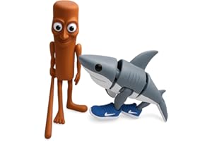 MONKEY STIX The Original Italian Brainrot Articulated Jointed Movable Tung Tung Tung Sahur Home Desk Decor, Tralalero Tralala Figure Brain rot Figurine Articulating Joints Meme Figure Shark Collectible Figurines