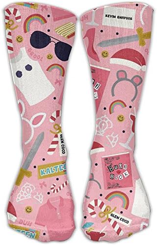 Cute Emoji Suglasses Rainbow Juice Design Pink Classics Personalized Socks Sport Athletic Stockings 30cm Long Sock For Men Women