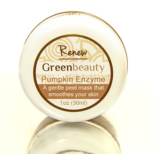 Pumpkin Enzyme Mask, peel mask gently exfoliates with pumpkin enzymes, sea kelp, raw honey and cacao. Eco friendly, cruelty free Green Beauty pumpkin enzyme exfoliator for mature skin. 1oz.