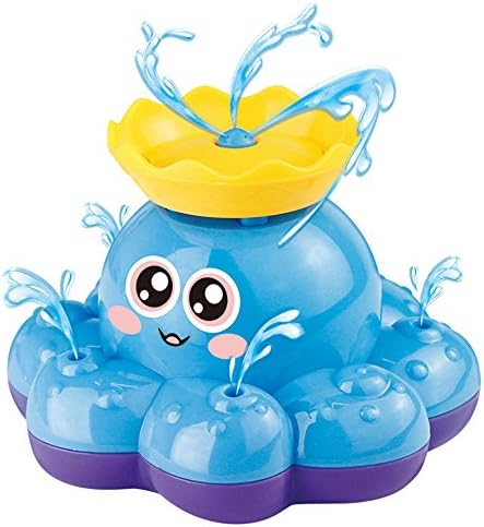 Baby Bath Toy Octopus Floating Bathtub Octopus Shower Electronic Rotating Water Fountain for Kids Boys and Girls