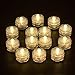 Submersible LED Lights, Waterproof Wedding Underwater LED Tea Lights Candles for Centerpieces/Party/Christmas Set of 24, Warm White