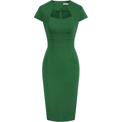 GRACE KARIN Women's 50s Vintage Pencil Dress Cap Sleeve Wiggle Dress CL7597