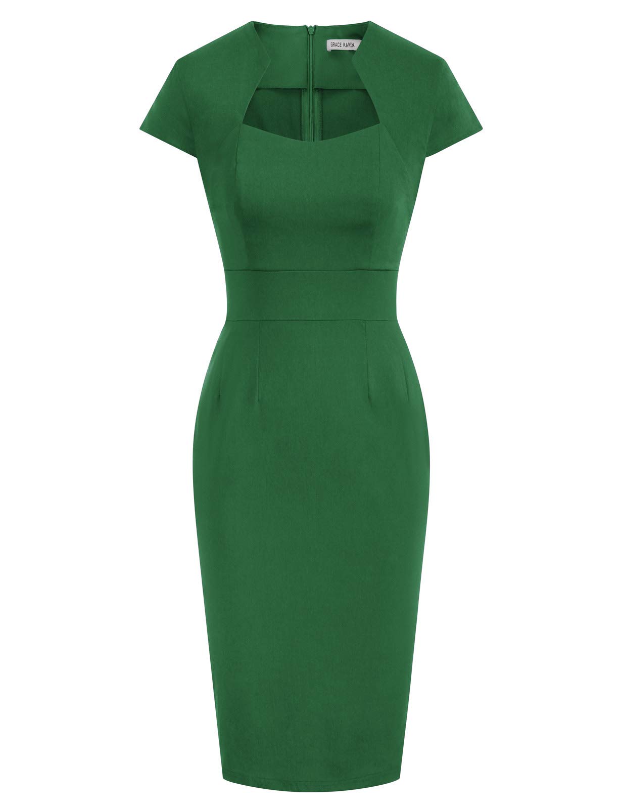 GRACE KARIN Women's 50s Vintage Pencil Dress Cap Sleeve Wiggle Dress CL7597
