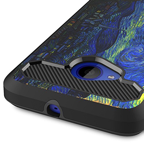 HTC U11 Life Case, CoverON Arc Series Modern Hybrid Phone Cover with Carbon Fiber Styling and Matte Finish for U11 Life - Starry Night