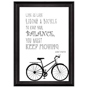 Black and White Quote Life is Like Riding...