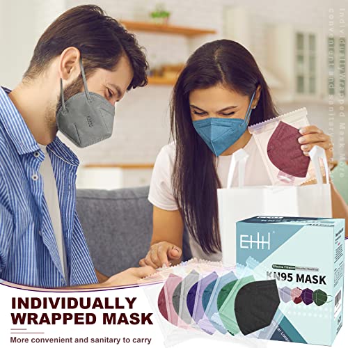 KN95 Face Masks, 30 Packs Individually Wrapped 5ply Colored KN95 Mask