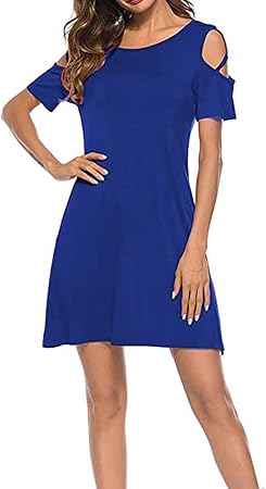 royal blue t shirt dress