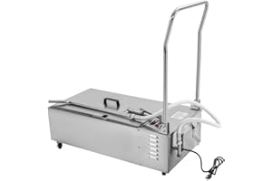 LIANDU-US Mobile Fryer Filter 550W 110 LB Fryer Oil Filter Cart Oil Filtration System 14.5 Gal Mobile Fryer Frying Oil Filtering System, 2.64 GPM Flow Rate, 1.8 Sq ft Filtration Area