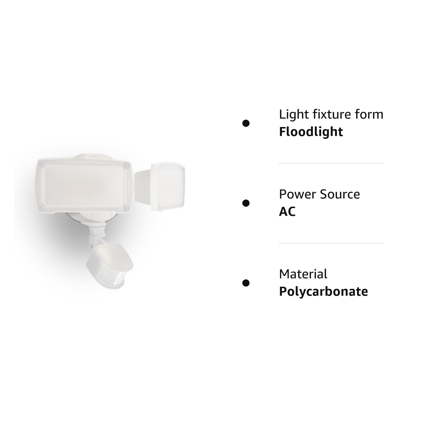 UME 19W LED Security Lights Motion Sensor Light Outdoor, 2000LM Motion Flood Light, 5000K, IP65 Waterproof, 2 Adjustable Head Motion Detector Security Light for Exterior,Outside,Garage,Yard(White)
