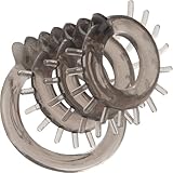 Triple Ripple Cock Ring Enhancer Tickler (Smoke) with Ticklers That Provide Added Stimulation for Both Partners!!