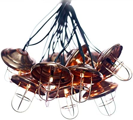 Solarbuy24 Solar String Latern Garden Set of 12 Bronze Cage Warm White Solar String Lights Outdoor Garden Waterproof