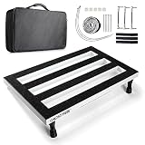 Vangoa Guitar Pedal Board, White Aluminum Pedal Board for Guitar with Bag, 19.8" x 11.5", 1.18 lb.