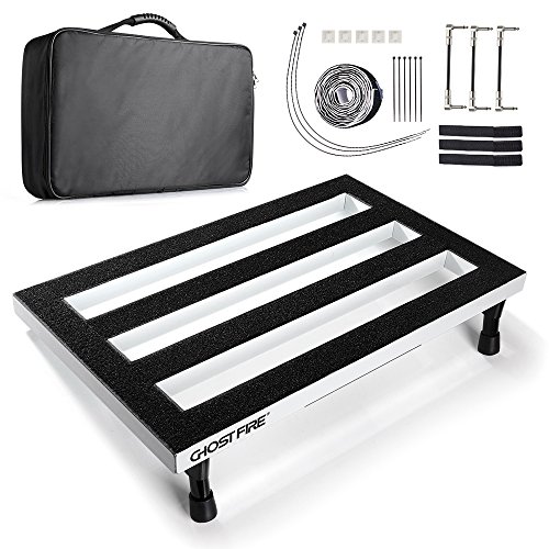 Vangoa Guitar Pedal Board, White Aluminum Pedal Board for Guitar with Bag, 19.8" x 11.5", 1.18 lb.