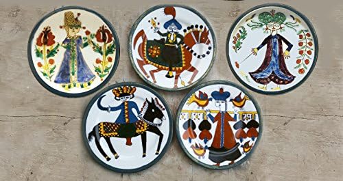 Hand Painted Set of 5 KUTAHYA Wall Plates