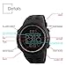 Men's Digital Watches Japanese Quartz Movement 50M Waterproof Rubber Strap Dress Watch Sport Wrist Watches