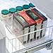 mDesign Deep Plastic Kitchen Storage Organizer Container Bin for Pantry, Cabinet, Cupboard, Shelves, Fridge, or Freezer - Holds Dry Goods, Sauces, Condiments, Drinks, 2 Pack, Clear