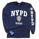 NYPD T-SHIRT, Officially Licensed Crewneck Long-Sleeve Athletic Tee
