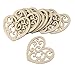 NUOLUX Heart Shaped Wooden Hanging Ornament Decoration with String 10pcs