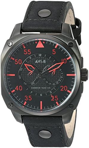 AVI-8 Men's AV-4009-03 Hawker Hunter Analog Japanese-Quartz Black Watch