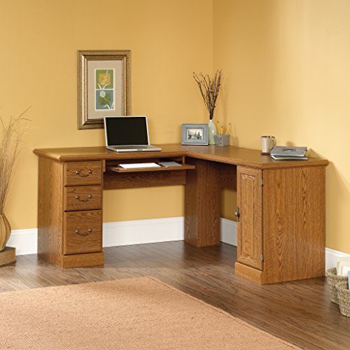 Sauder Orchard Hills Corner Computer Desk, Carolina Oak Finish