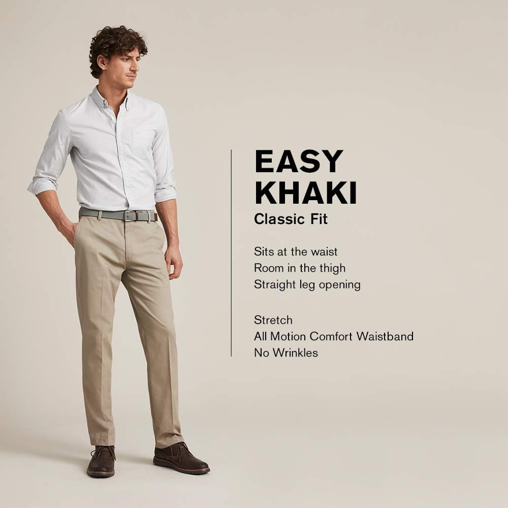 dockers easy khaki classic fit flat front