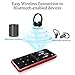 Bluetooth 4.0 MP3 Player,Valoin 16G 2.4 Inch HD Screen Lossless Sound Digital MP3 Player with FM Radio/Voice Recorder/E Book,Support Up to 64G TF Card (Red)