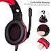 Anksono Stereo Gaming Headset for PS4, Xbox One, Nintendo Switch, 3.5mm Wired Bass Noise Cancelling Over-Ear Headphones with Mic, LED Lights and Volume Control for Laptop PC Mac iPad Games,Redthumb 3