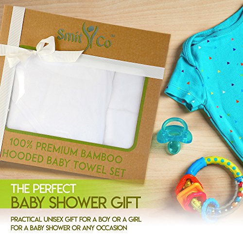 image for Baby Towels by SmitCo LLC - Bamboo Hooded Toddler Bath Set - 35 x 35 I