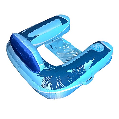 Blue Wave Drift + Escape U-Seat Inflatable Lounger, Blue