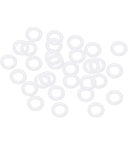 uxcell Silicone O-Rings, 10mm OD 7mm ID 1.5mm Width VMQ Seal Gasket for Compressor Valves Pipe Repair, White, Pack of 50