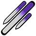 Mont Bleu Premium Set of 3 Purple Crystal Nail Files in Black Velvet Pouch - Genuine Czech Tempered Glass - Lifetime Guaranty - HandMade in Czech Republic - Best Glass Nail File for natural nails