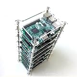 GeauxRobot Raspberry Pi 4 Model B 7-Layer Dog Bone Stack Clear Case Box Enclosure Also for Pi 3B+ 3B 2B B+ A+ B A ...