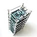GeauxRobot Raspberry Pi 4 Model B 7-Layer Dog Bone Stack Clear Case Box Enclosure Also for Pi 3B+ 3B 2B B+ A+ B A …