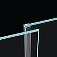 Sliding Glass Door Side Seal Strip 100” Frameless Shower Door Sweep for 1/4" Framelss Sliding Glass Door