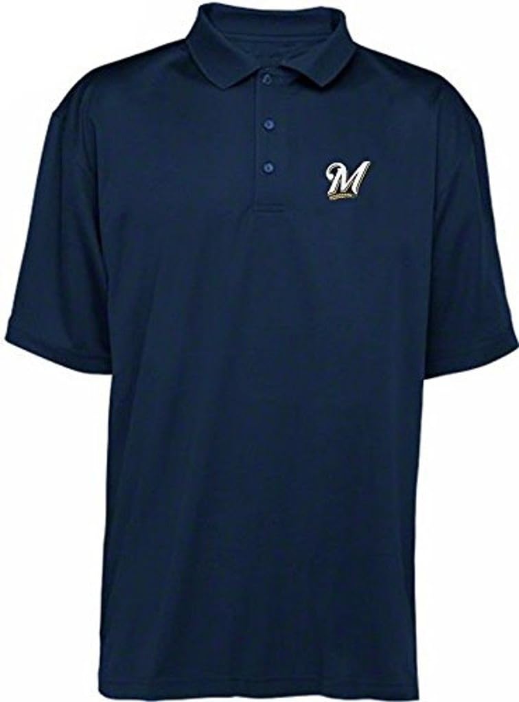 Amazon.com : Majestic Milwaukee Brewers MLB Dri Fit Navy Polo Golf Shirt Big & Tall Sizes 