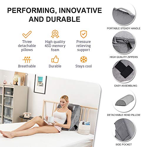 ZOEMO Memory Foam Orthopedic Bed Wedge Pillow for Sleeping, Post