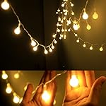 Globe String Light,Dailyart LED Starry Light Fairy Light for Garden,Wedding,Xmas Party (WW, Battery-powered, 13feet/4meters)