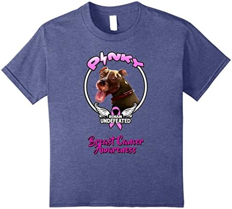 Kids Pinky - Remain Undefeated Breast Cancer Awareness ~ T-Shirt 12 Heather Blue