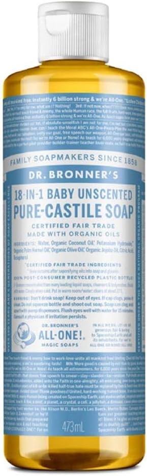 Dr. Bronner's Organic Baby Pure Castile Liquid Soap 473ml Pack of 1