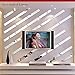 Funlife 10pcs Long Rectangle Bar Modern 3D Acrylic Wall Mirror Sticker Home Decoration Wall Border Decal Decor