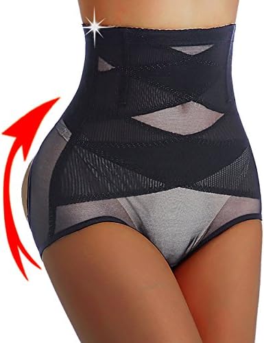 Herrlich Butt Lifter Shaper Boyshort Tummy Control Hi-waist Thigh Slimmer Panty (XXXXL, Black)