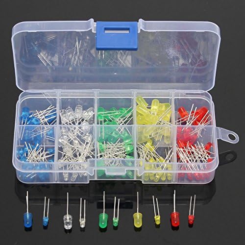 ROUHO Geekcreit 375Pcs 3Mm 5Mm Led Light Emitting Diode Beads Resistance Lights Kits Bulb Lamp