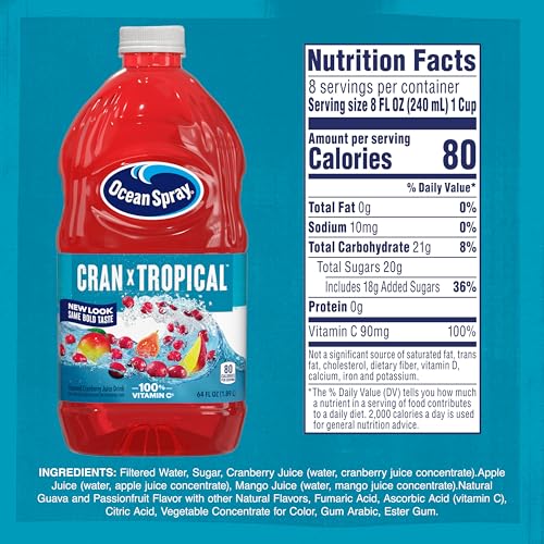 OCEAN SPRAY® CRAN-TROPICAL™ CRANBERRY TROPICAL JUICE DRINK, 64 FL OZ BOTTLE (PACK OF 1)