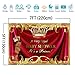 Mocsicka Red Royal Prince Baby Shower Backdrop Gold Curtain Photography Background 7x5ft Vinyl Red Prince Baby Shower Party Backdrops